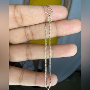 Solid 10k gold mariner bracelet 7”